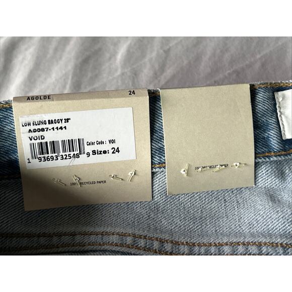 AGOLDE LOW SLUNG BAGGY SIZE 24 Color Force NWT Y2K - Picture 7 of 10